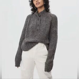 Everlane The Lofty-Knit Henley Alpaca Sweater